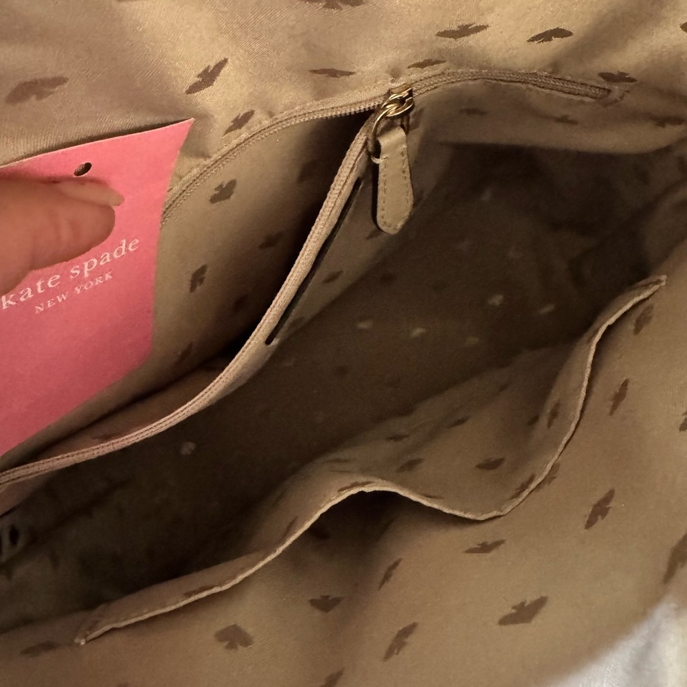 Kate Spade Tan and Black Backpack with Saffiano Texture - Picture 3 of 5